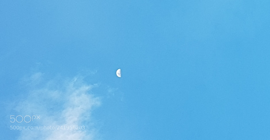 Samsung Galaxy S7 sample photo. Moon in the blue photography