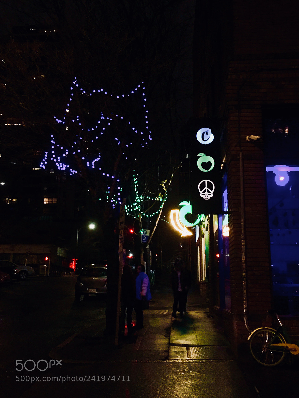 Apple iPhone 6s Plus sample photo. Lights in the rain photography