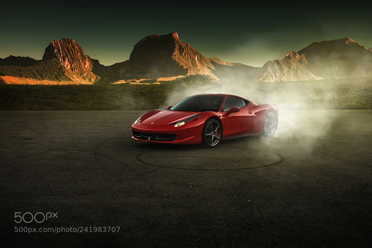 Nikon D800 sample photo. Ferrari 458 italia - burnout photography