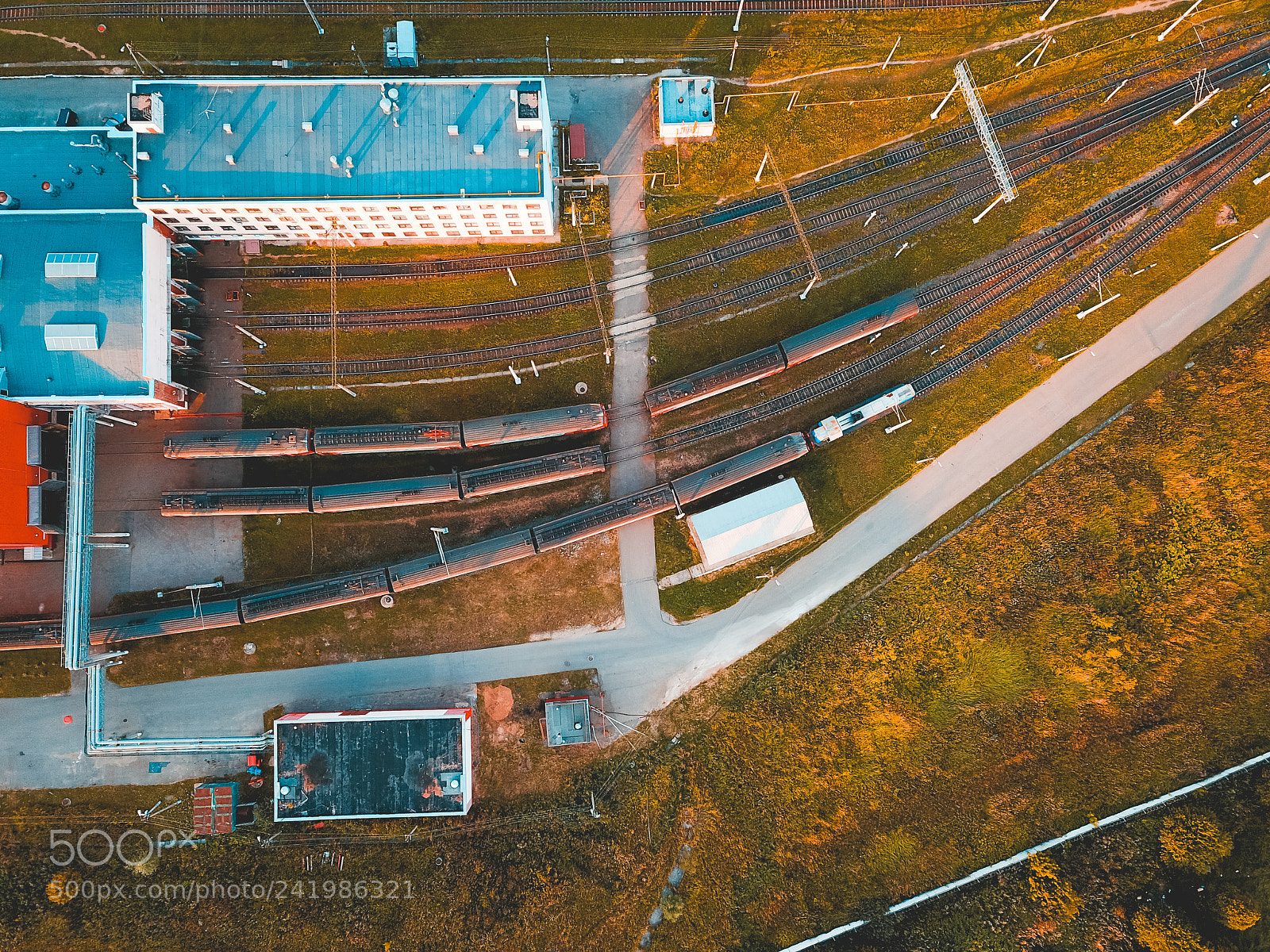 DJI FC220 sample photo. Railway park photography