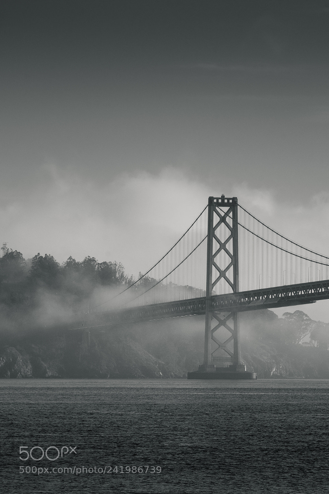 Fujifilm X-T1 sample photo. Foggy bay bridge photography