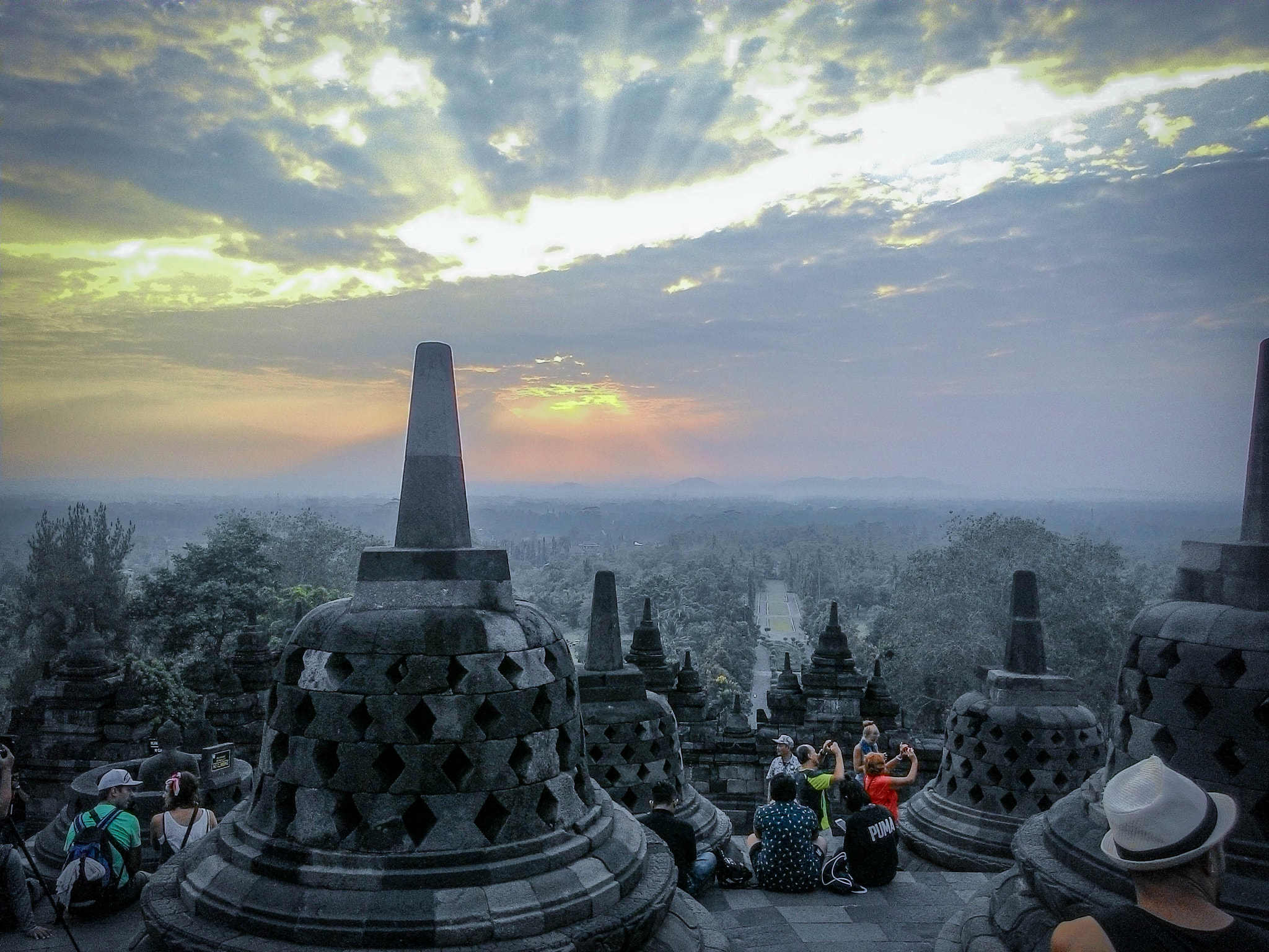 ASUS T00F sample photo. A view from top of borobudur photography