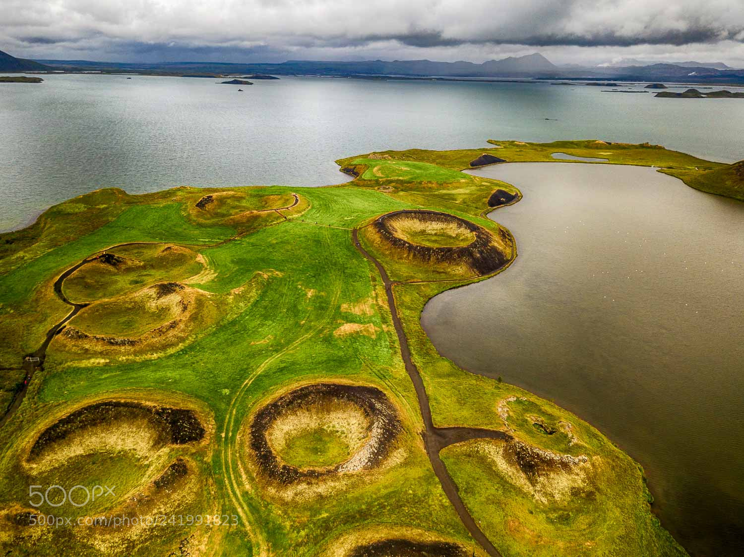 DJI FC220 sample photo. Skútustaðir, iceland photography