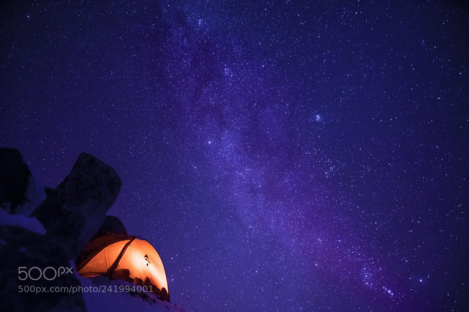 Sony a7 sample photo. Bivi under the starry photography