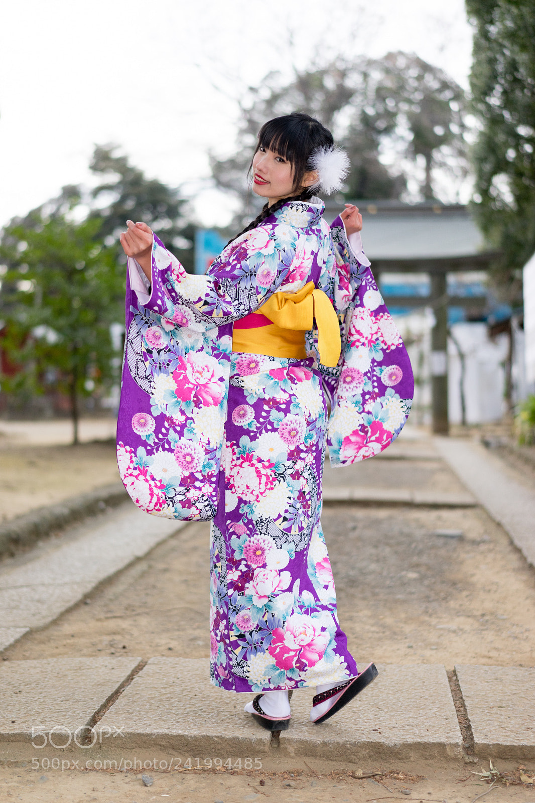 Sony a7 II sample photo. Kimono girl photography