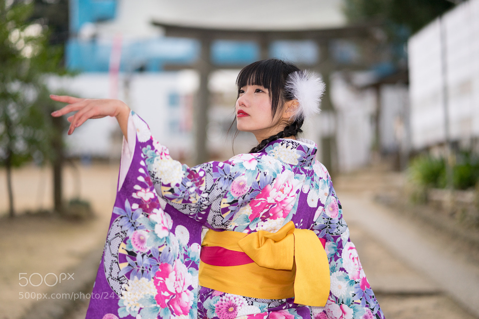 Sony a7 II sample photo. Kimono girl photography