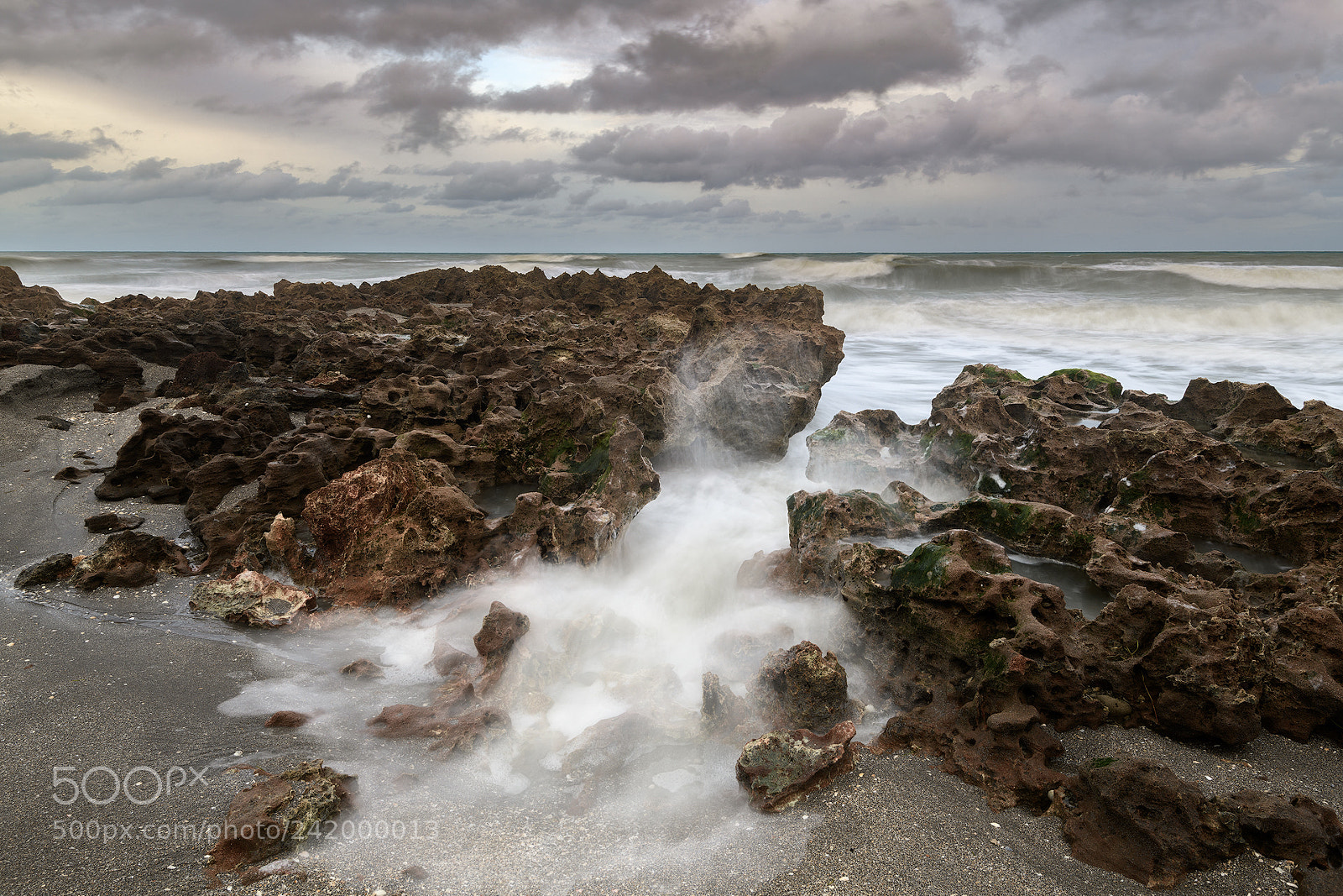 Nikon D850 sample photo. Waves on the rocks photography