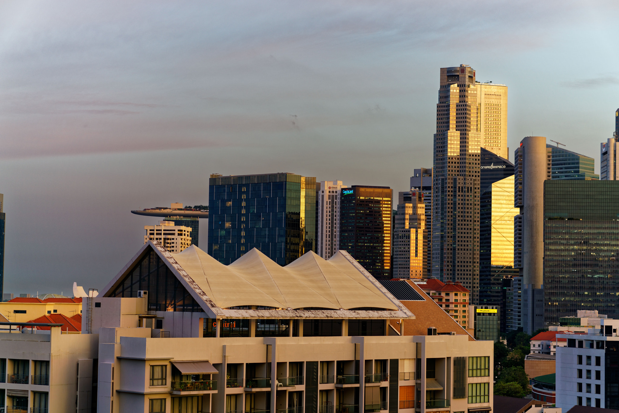 Sony a7R II + ZEISS Batis 85mm F1.8 sample photo. Singapore at dusk photography