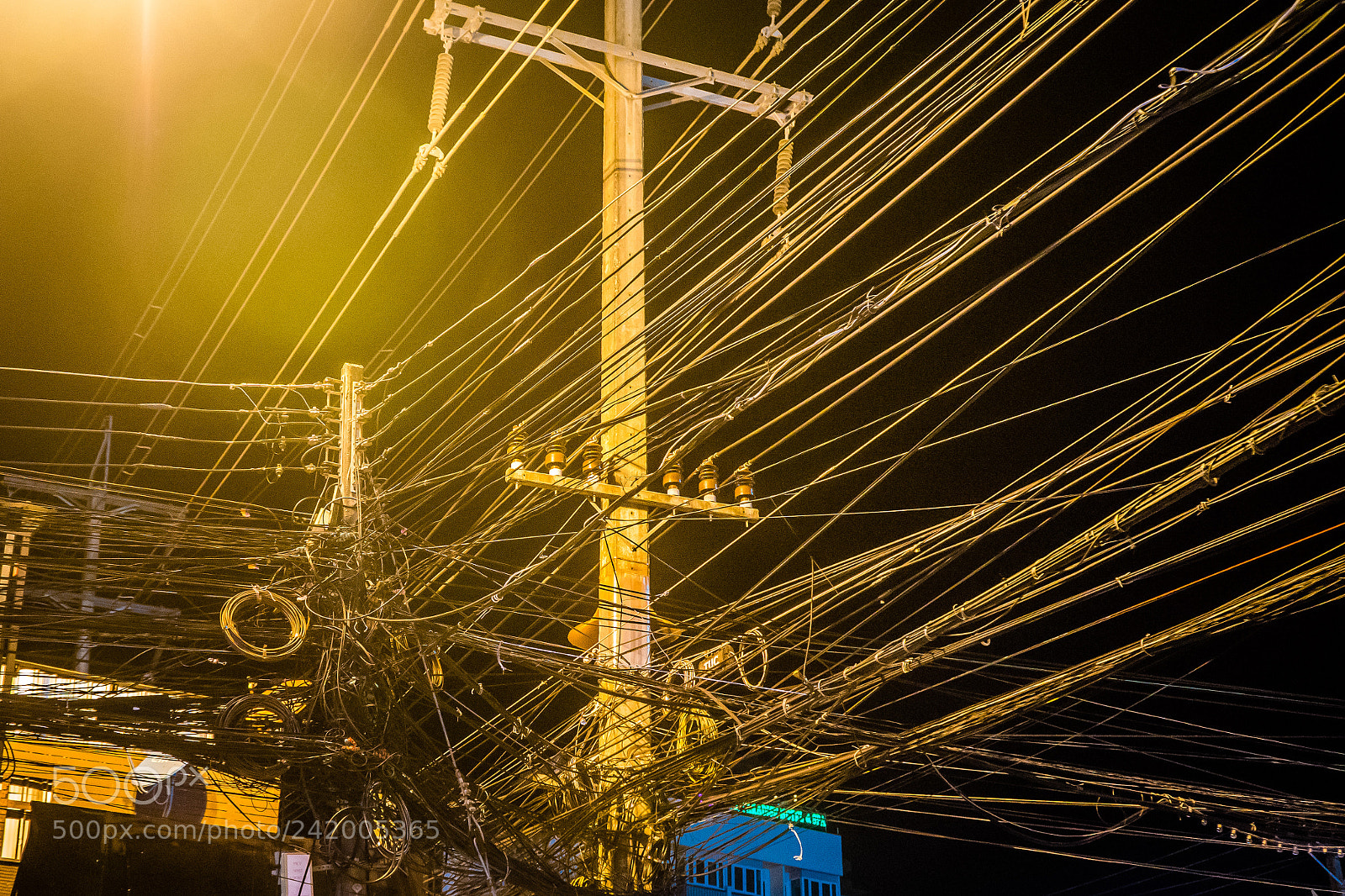 Sony a7 sample photo. Electric wires, phuket photography