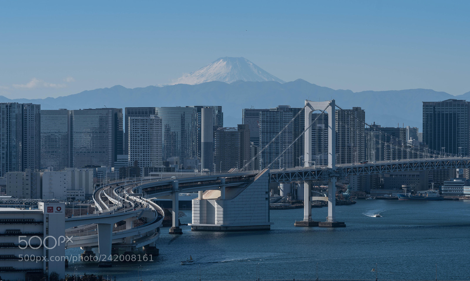 Pentax K-1 sample photo. レインボーブリッジと富士山 photography