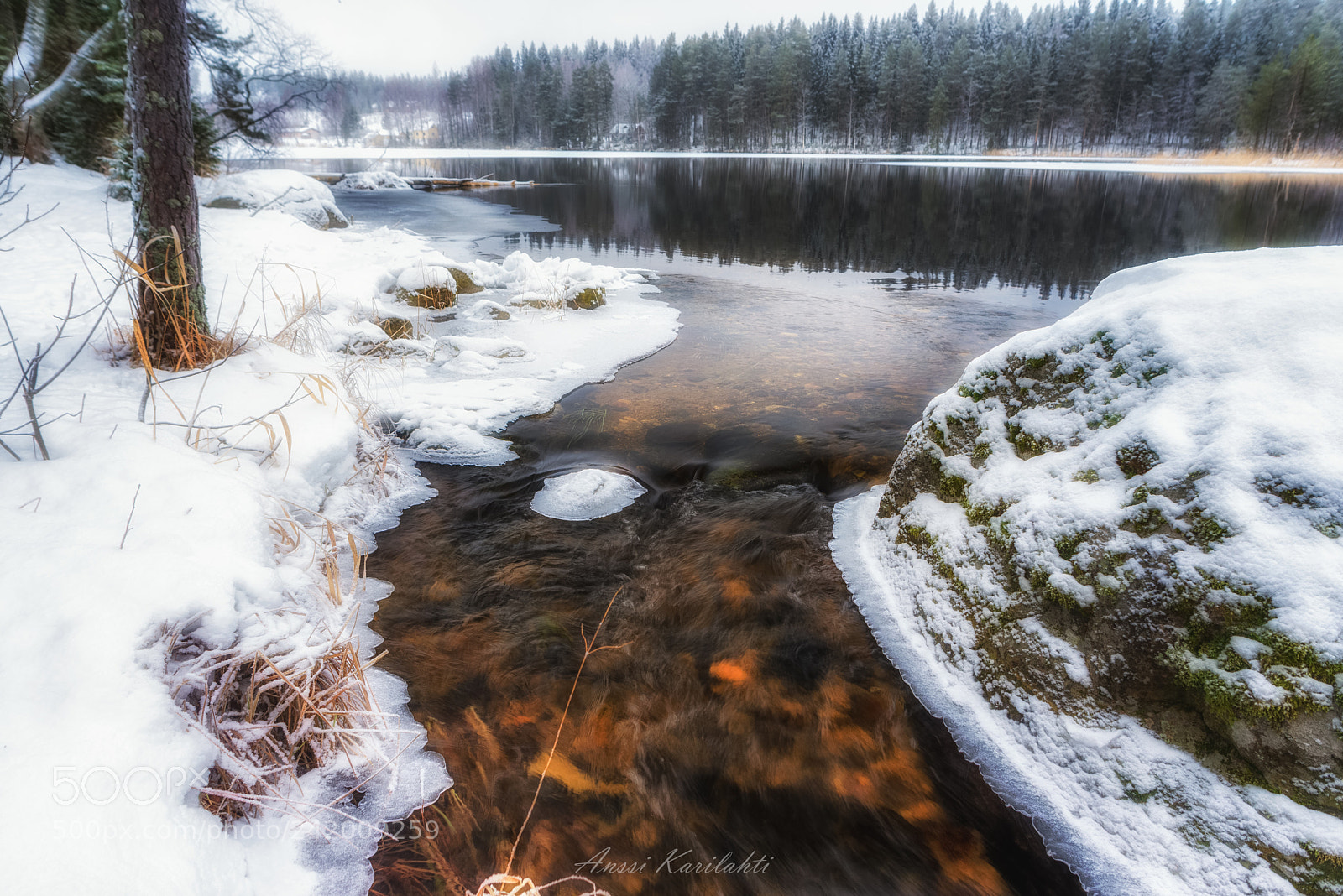Nikon D600 sample photo. Winter lake photography