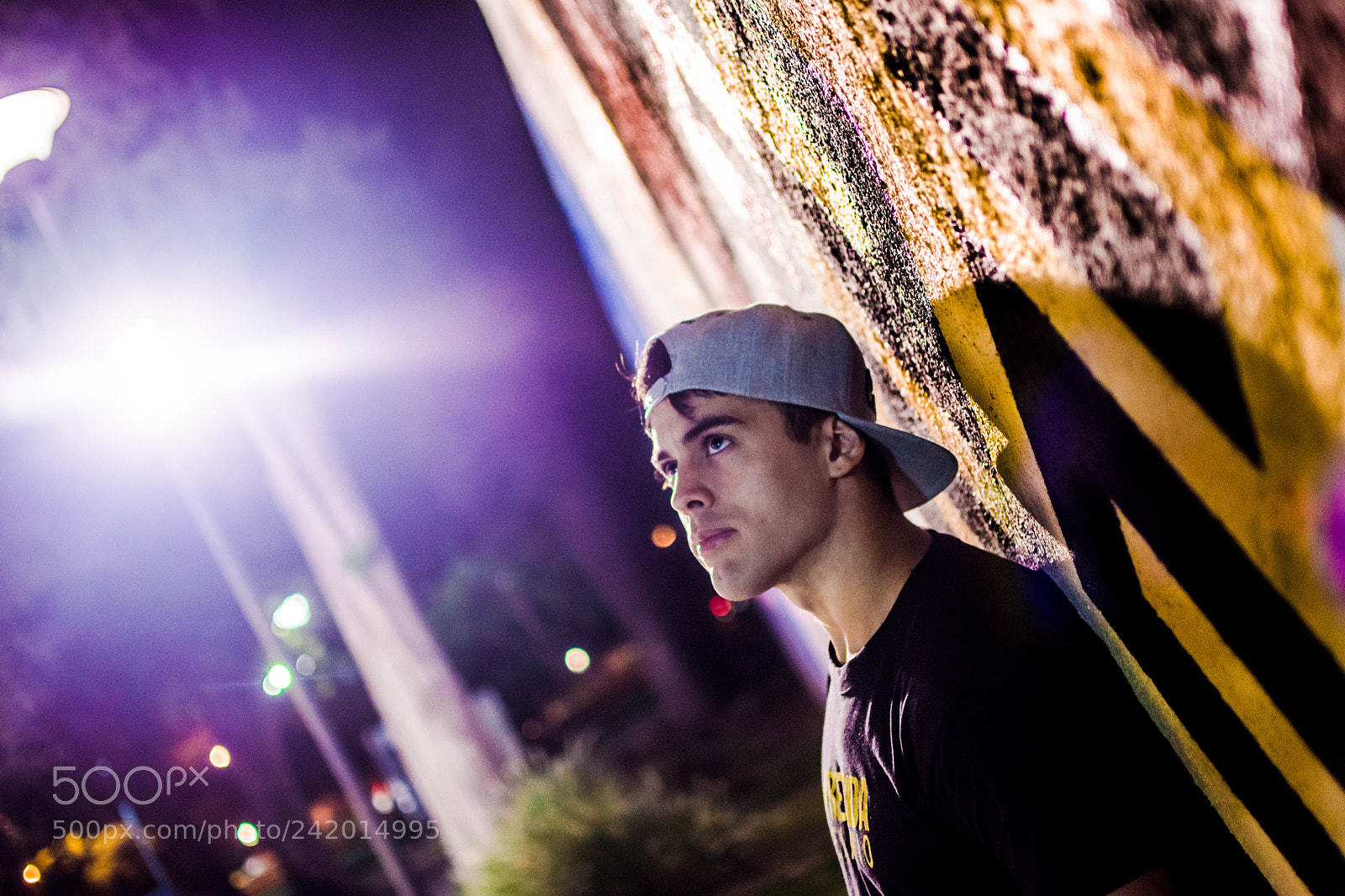 Nikon D7200 sample photo. Man portrait night bboy photography