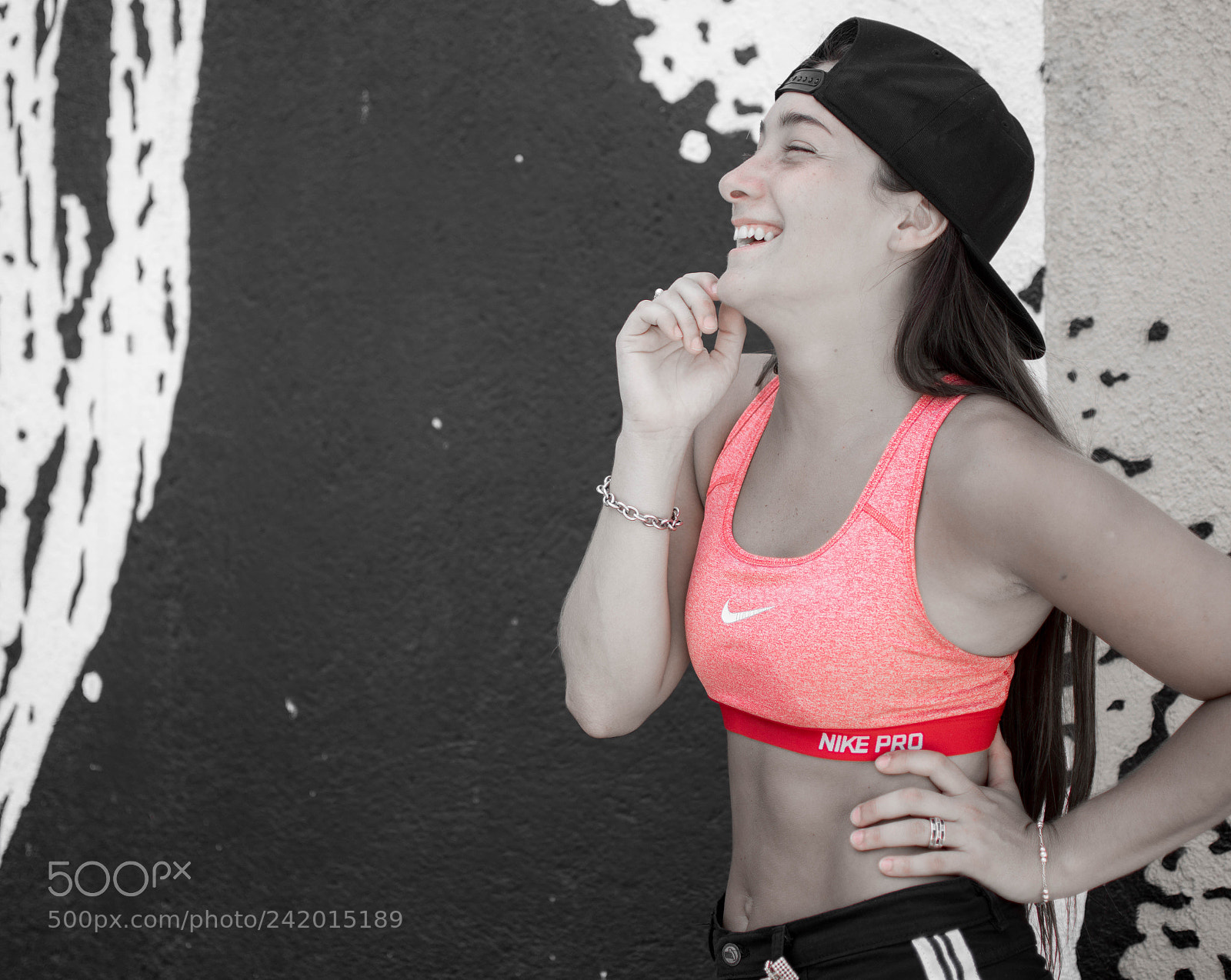 Nikon D7200 sample photo. Fitness gilr red top photography
