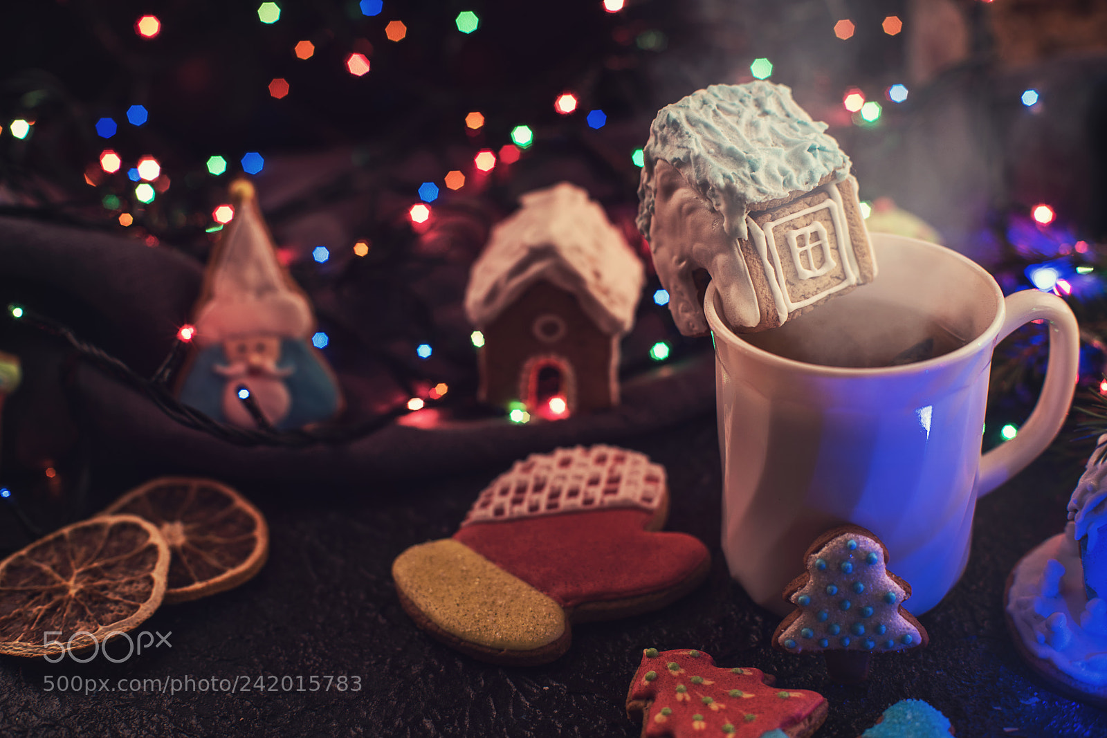 Nikon D810 sample photo. Christmas cookies and cup photography