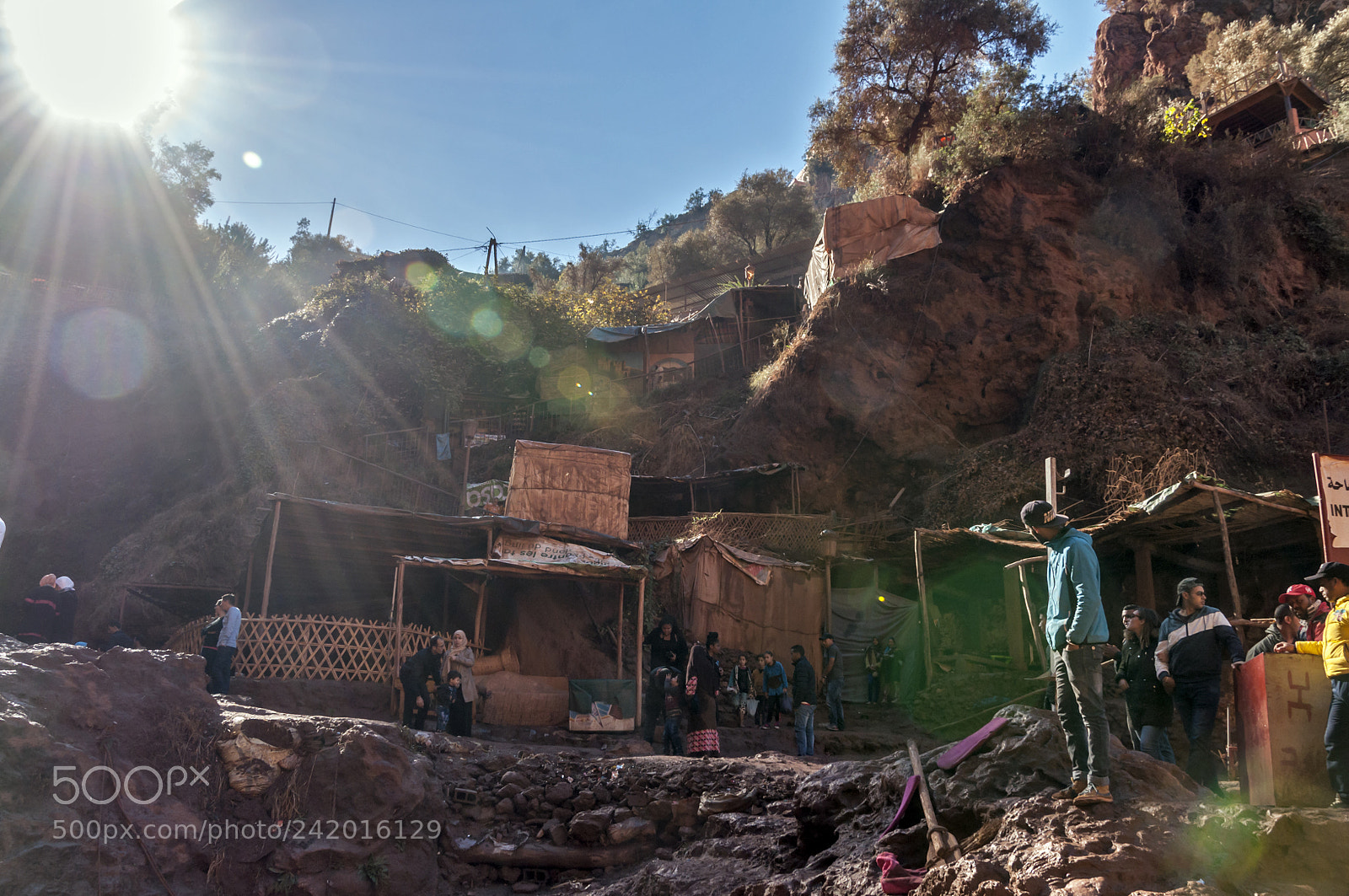 Nikon D90 sample photo. Moroccan shacks on cliffside photography