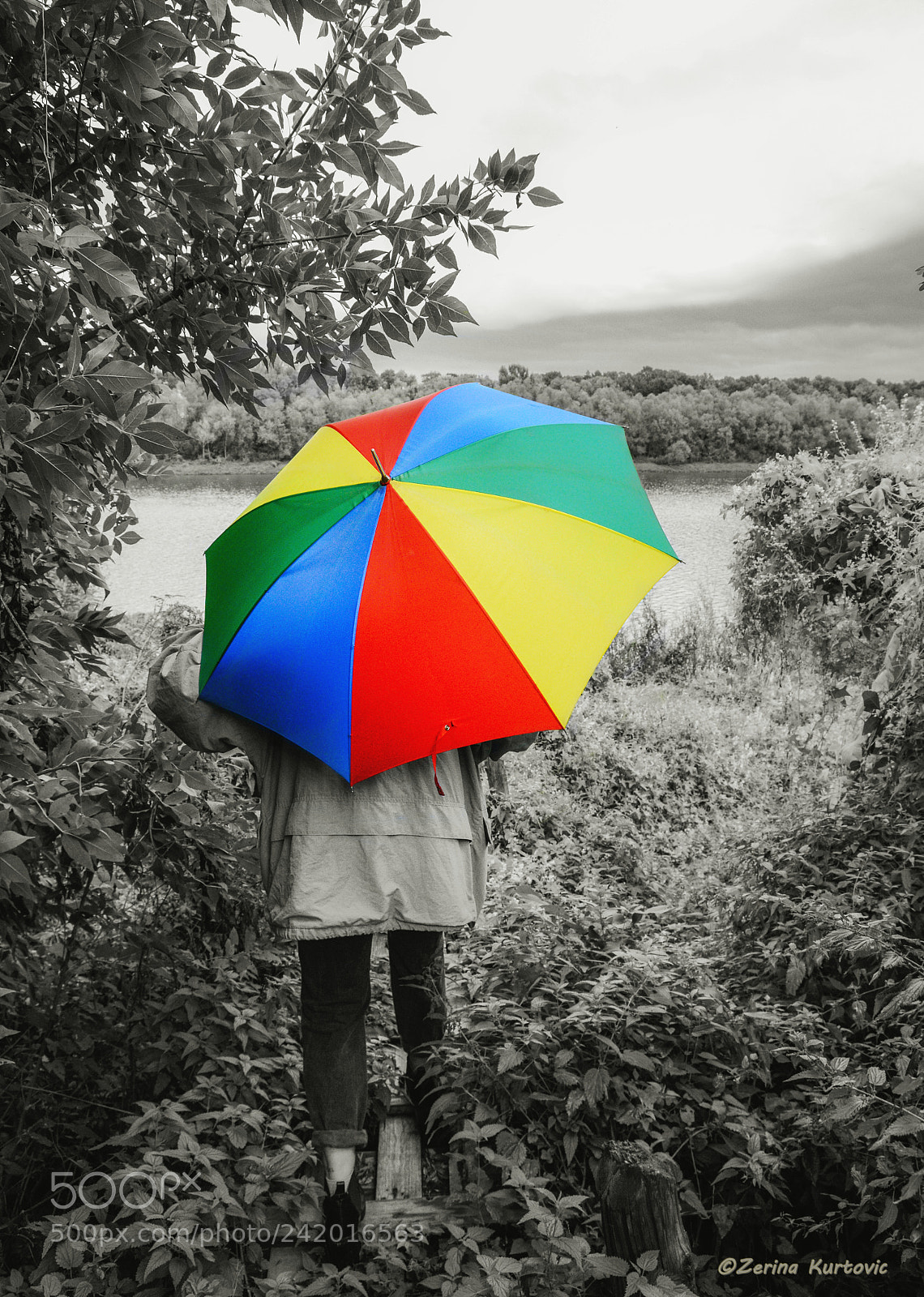 Nikon D3200 sample photo. Rainbow umbrella photography