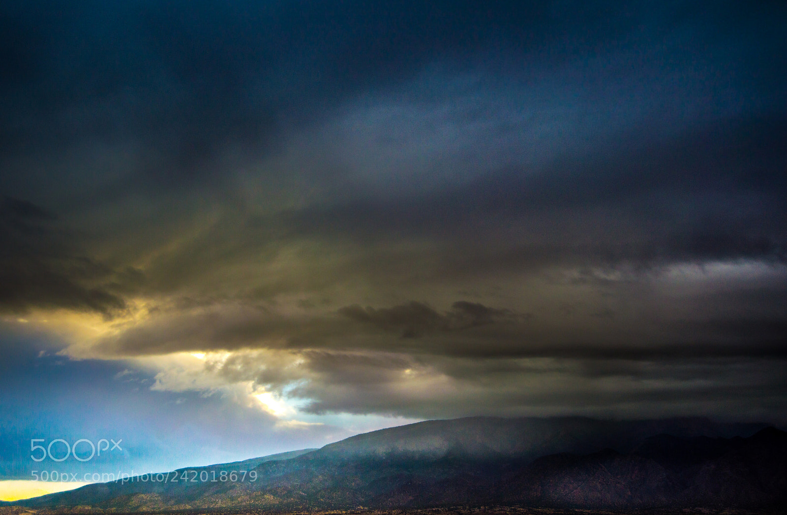 Nikon D3200 sample photo. Rain showers, sandia mountains photography