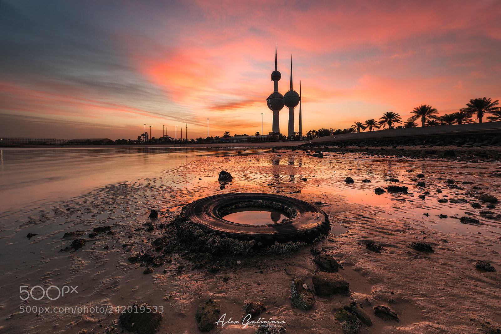 Nikon D810 sample photo. Winter sunrise @ kuwait towers photography