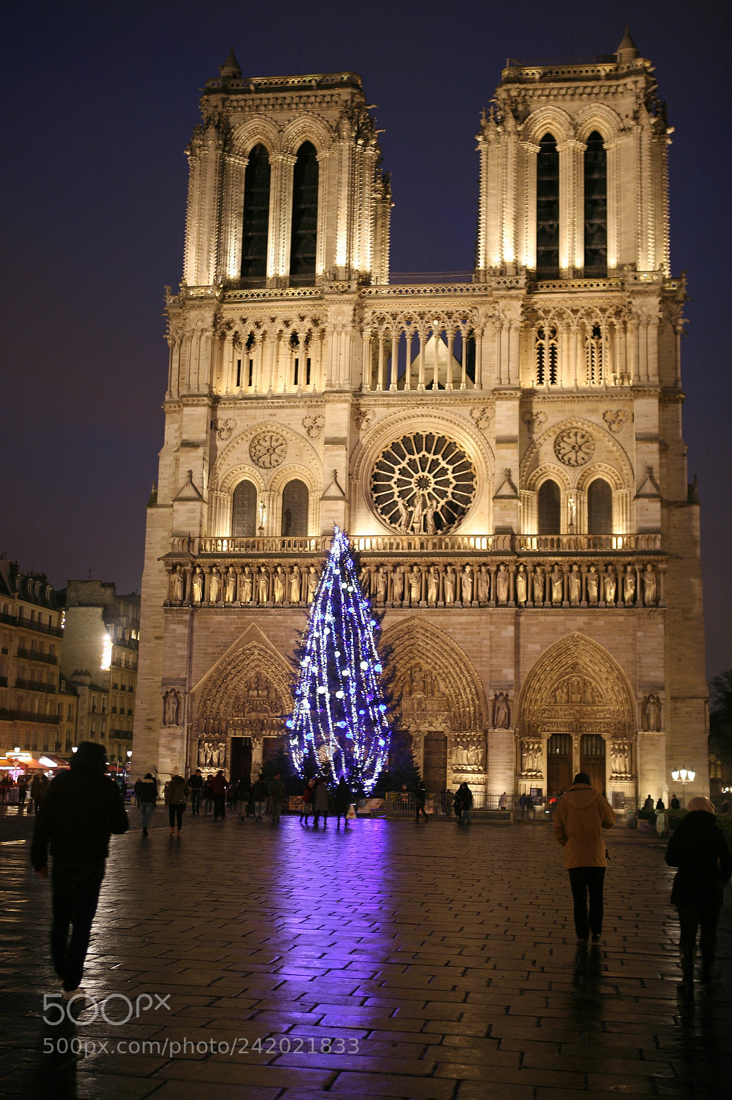 Canon EOS 5D sample photo. Nuit notre dame photography