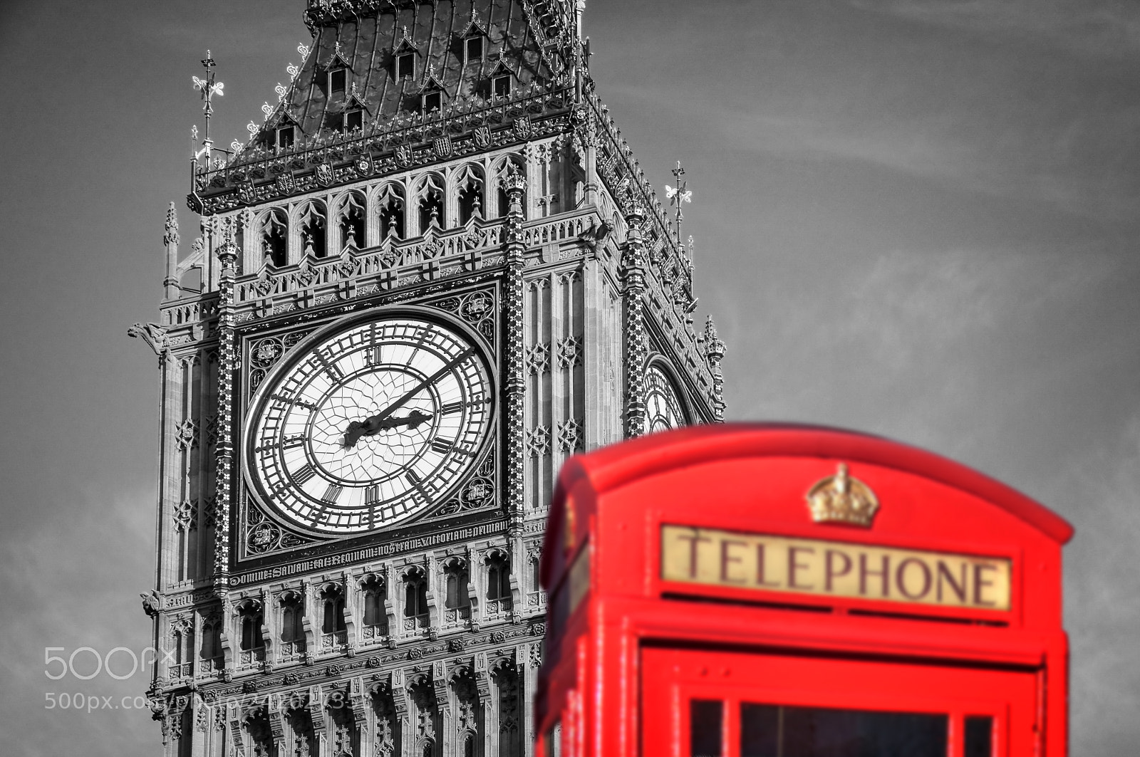 Nikon D90 sample photo. Red telephone box and photography
