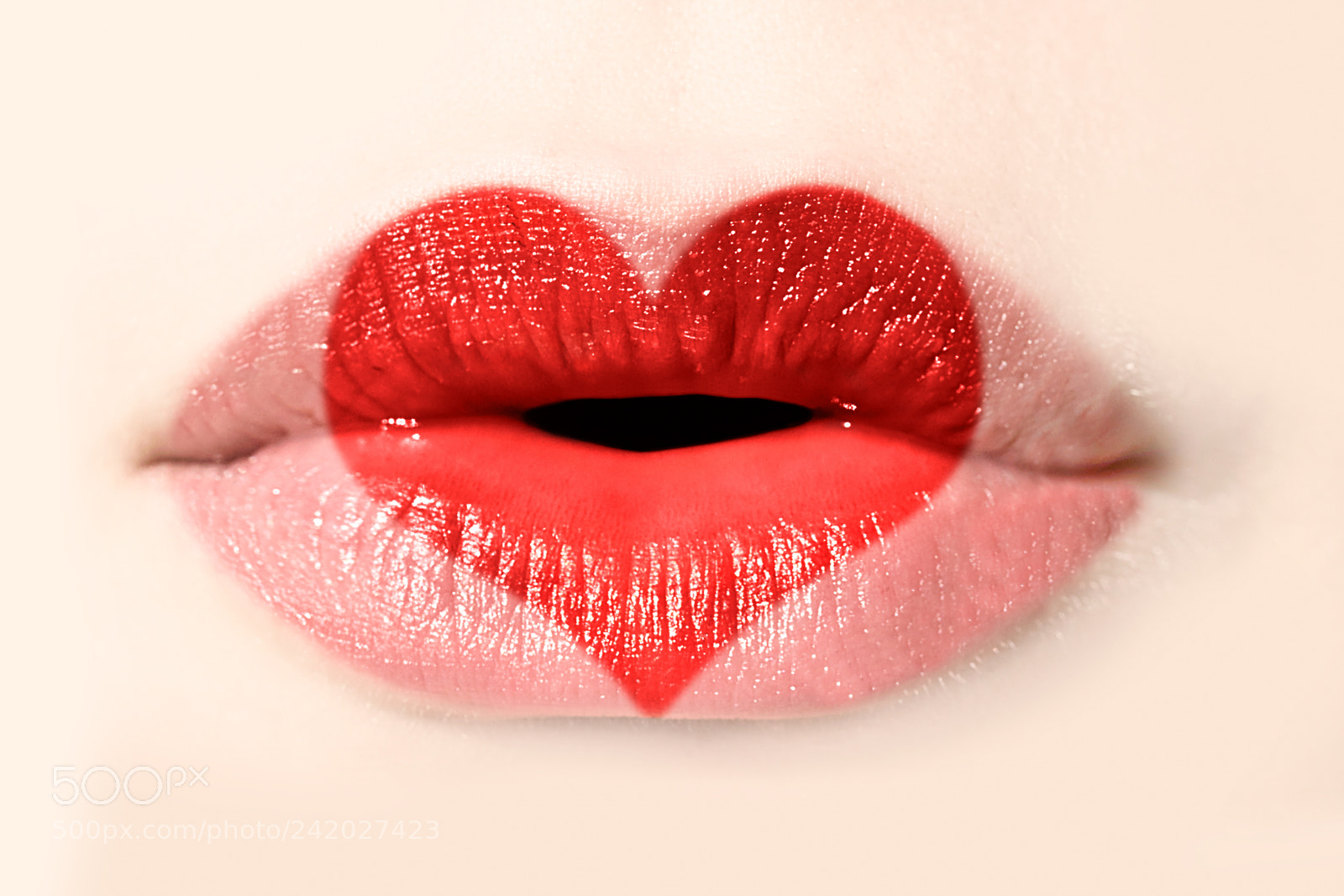 Nikon D90 sample photo. Red heart painted on photography