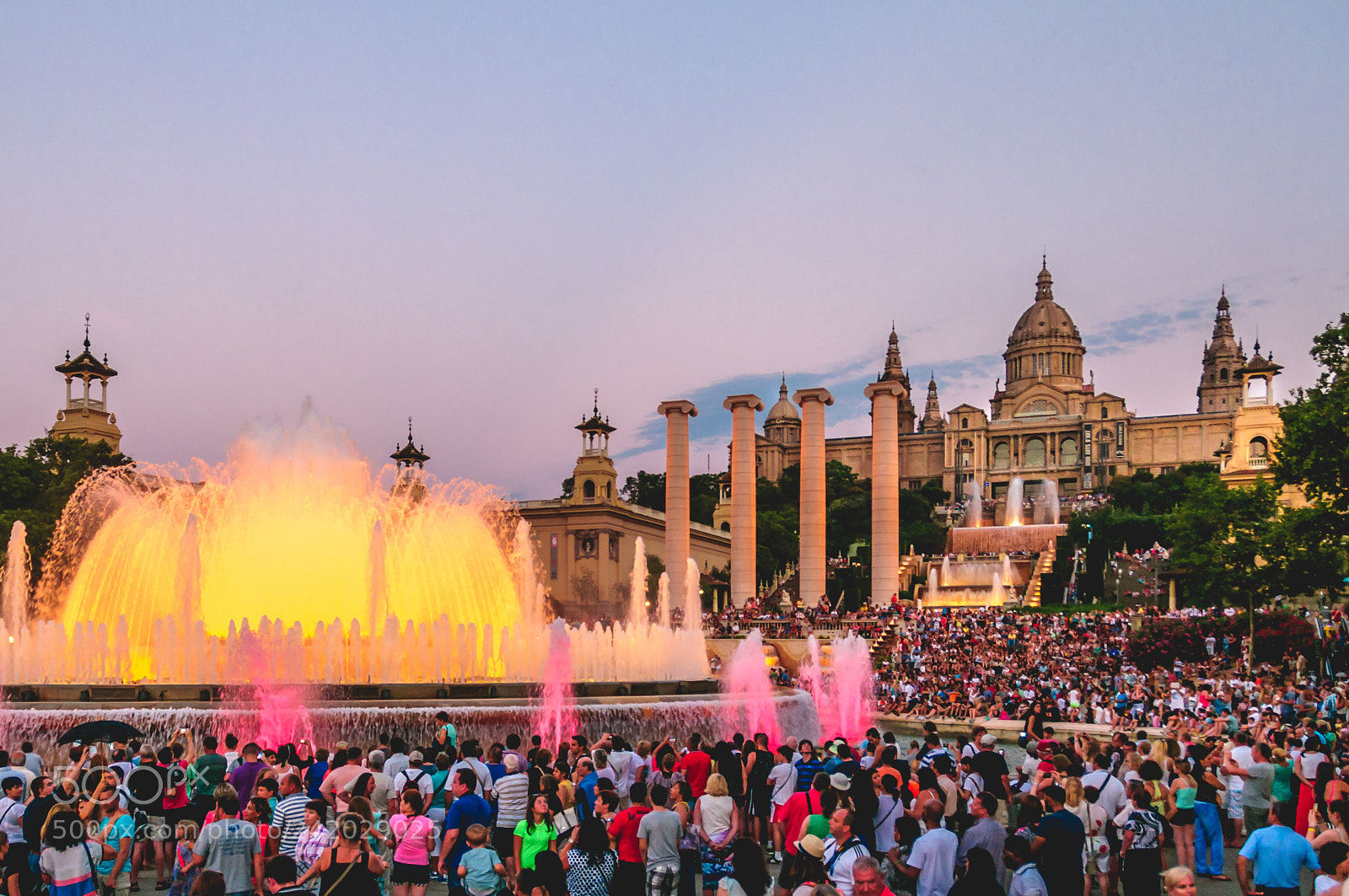 Nikon D300 sample photo. Colourful fountain photography