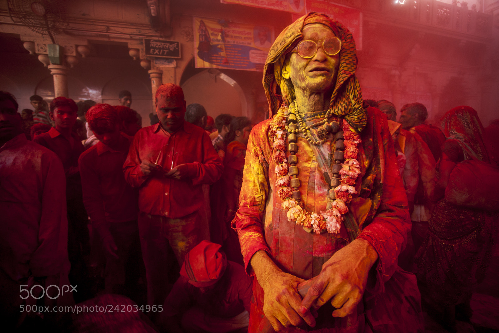 Canon EOS 5D sample photo. Holi festival, barsana, uttar photography