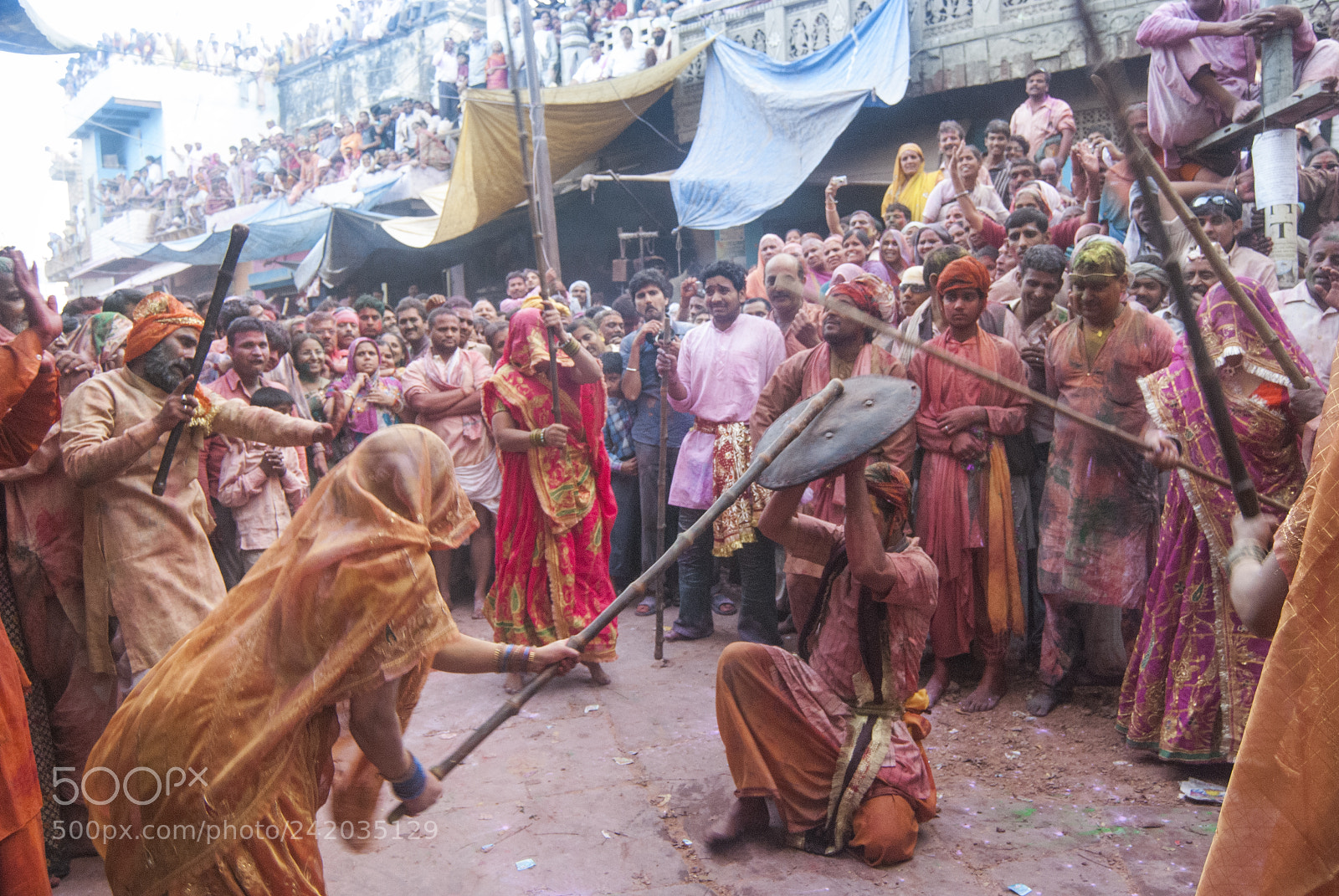 Nikon D80 sample photo. Barsana lathmar holi, barsana photography