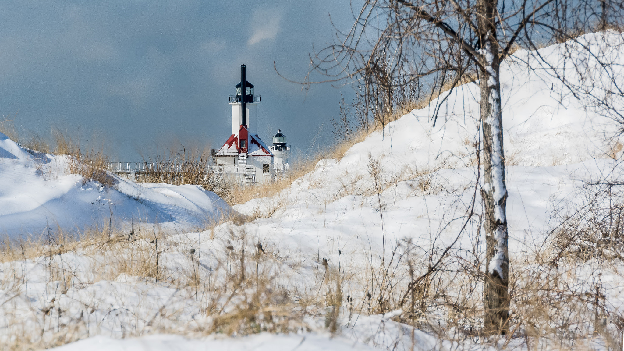 Lighthouse and winter