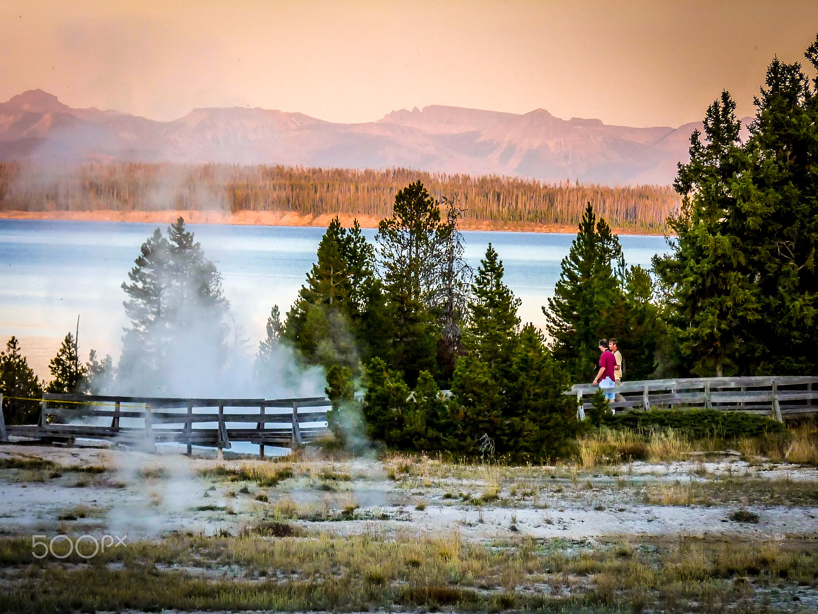 Panasonic Lumix DMC-FZ35 (Lumix DMC-FZ38) sample photo. Yellowstone mist photography