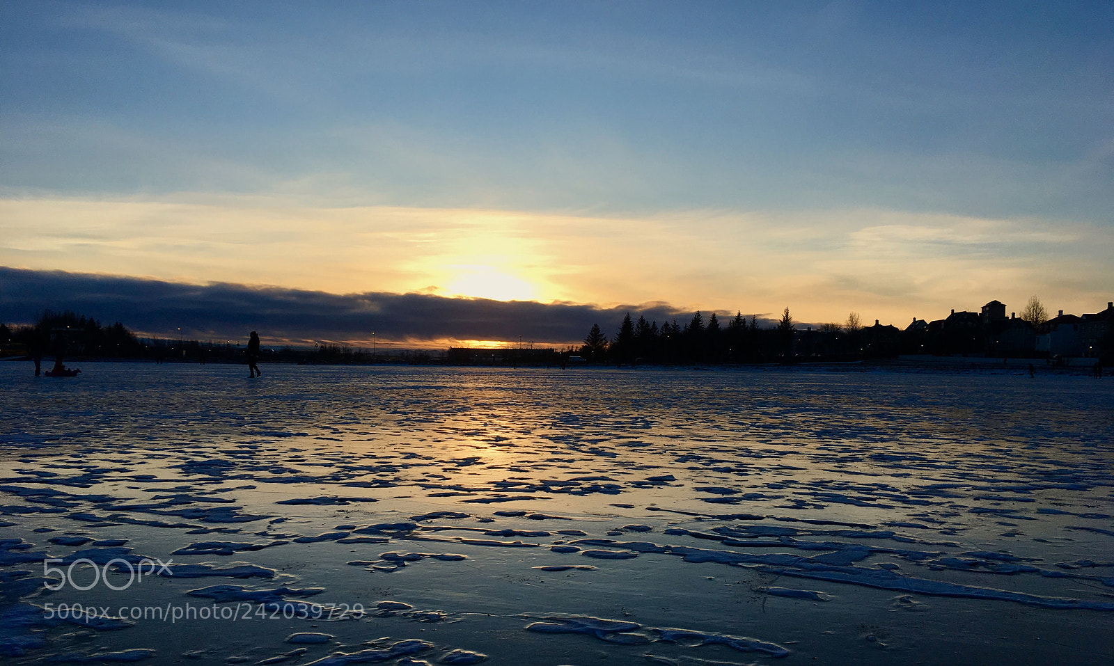 Apple iPhone 6s sample photo. Sunset frozen lake reykjavik photography