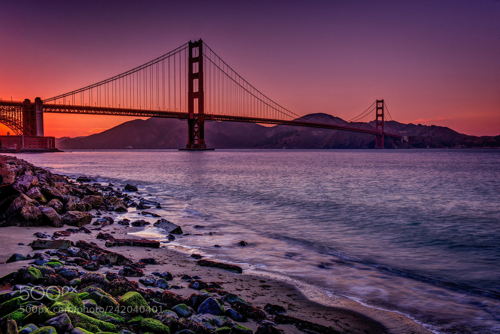Nikon D600 sample photo. Golden gate sunset photography