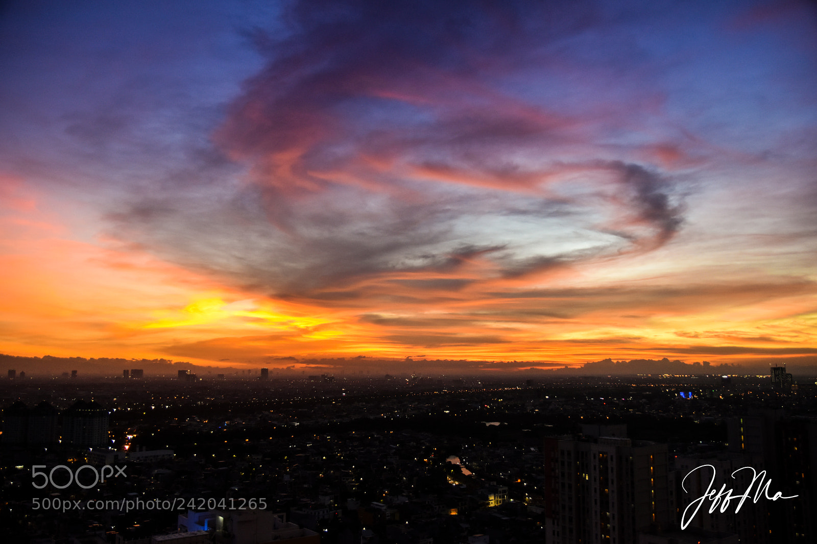 Nikon D5500 sample photo. Flaming sunset photography