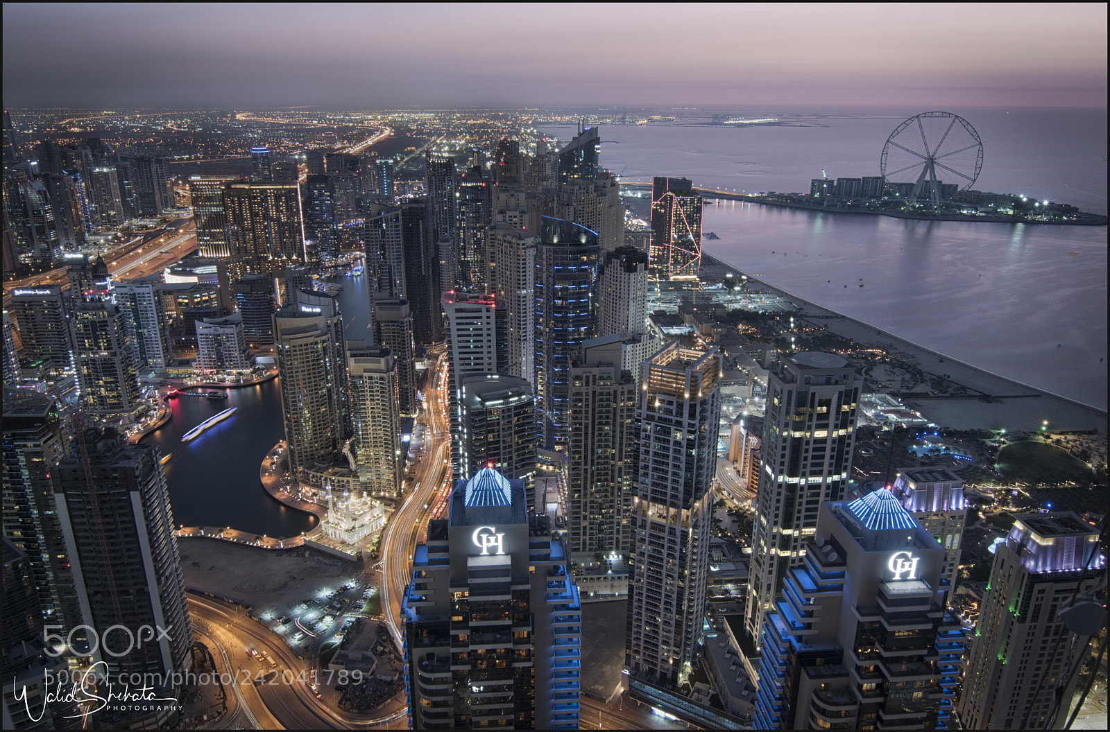 Nikon D5500 sample photo. Dubai marina @dusk photography