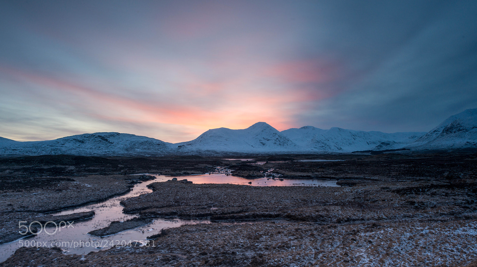 Nikon D800 sample photo. Rannoch moor sunset minus 6 photography