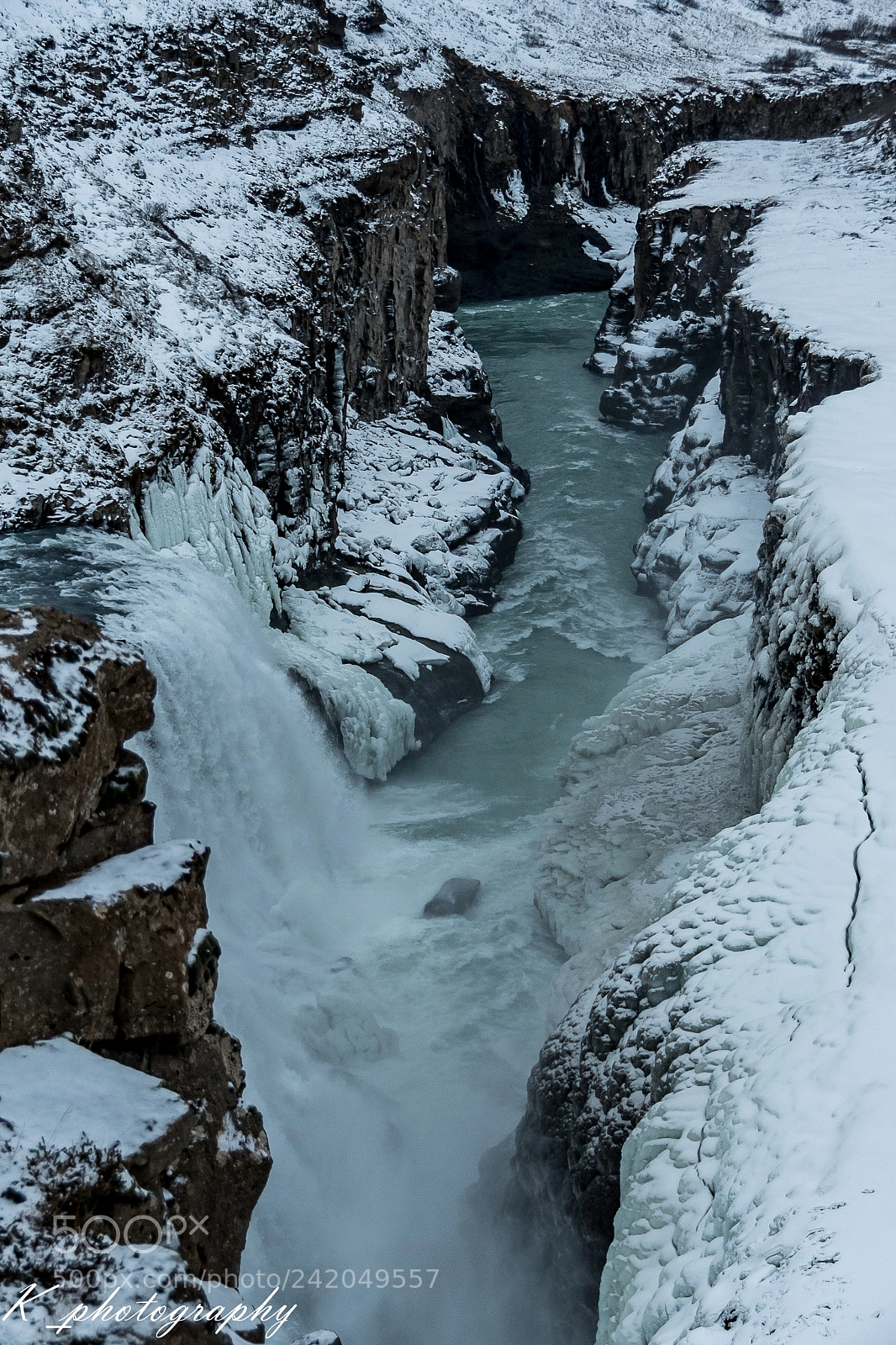 Nikon D750 sample photo. Gullfoss waterfall in wintertime. photography