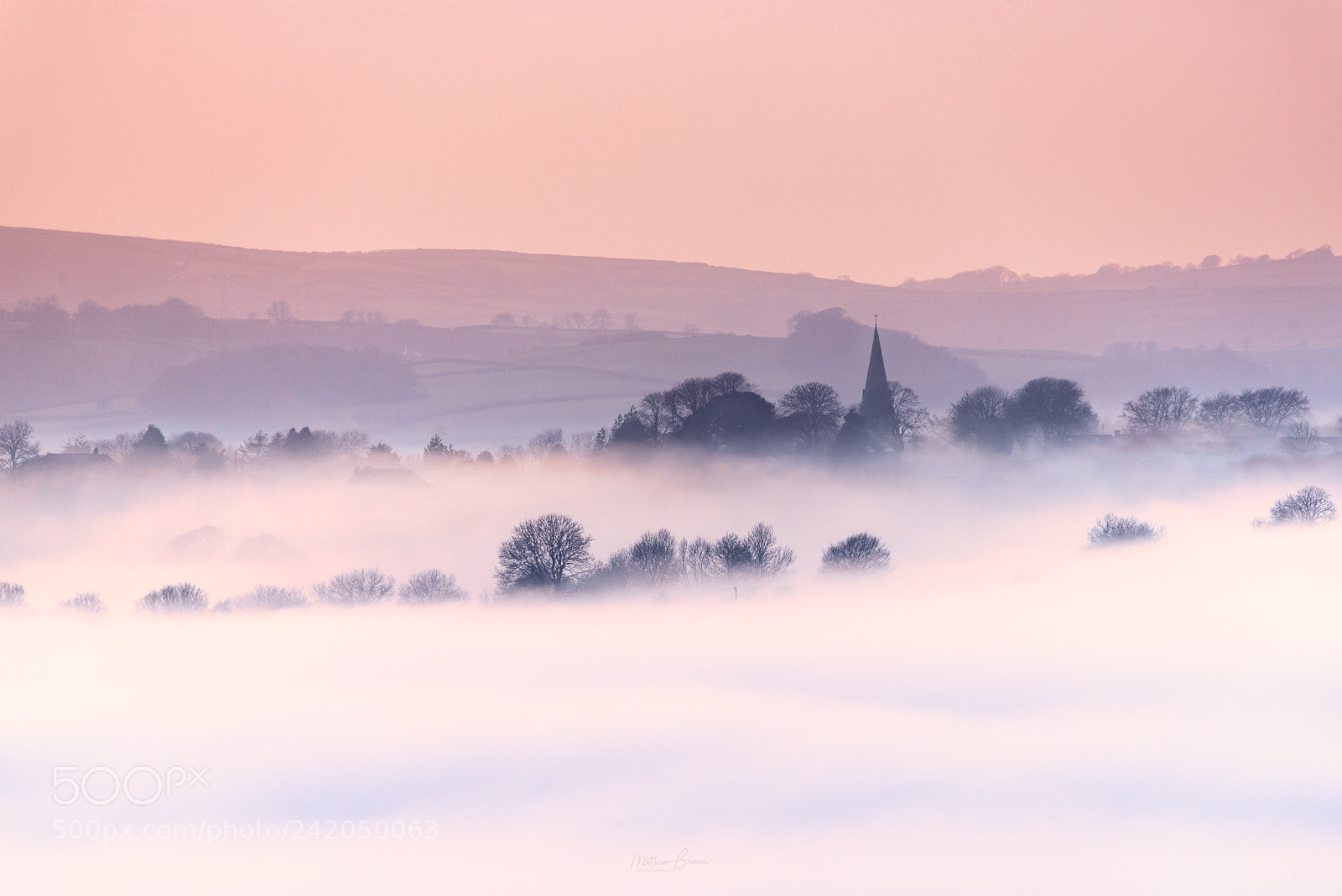 Nikon D810 sample photo. Llanddarog fog photography