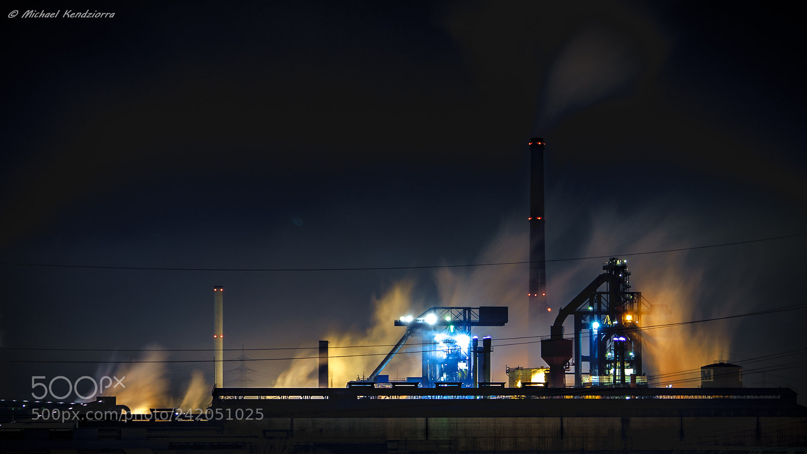 Sony a7 II sample photo. Industrial lights photography