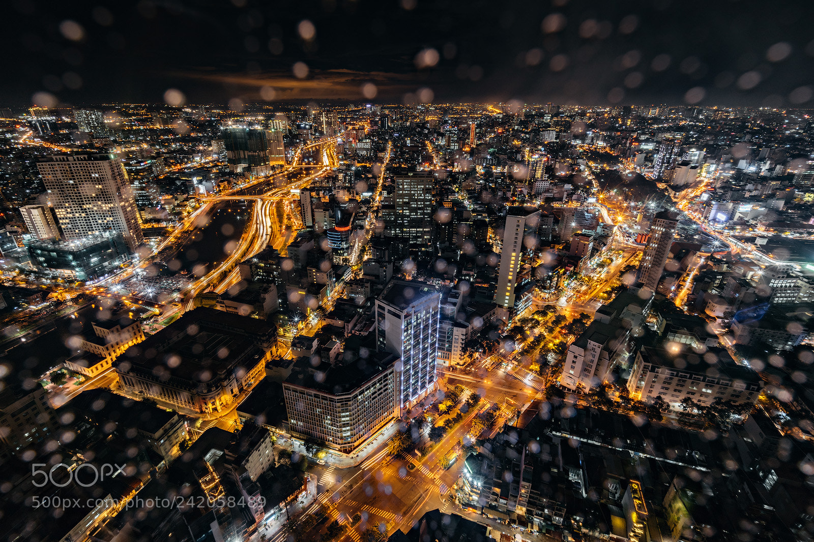 Sony a7 II sample photo. Night cityscpae of ho photography