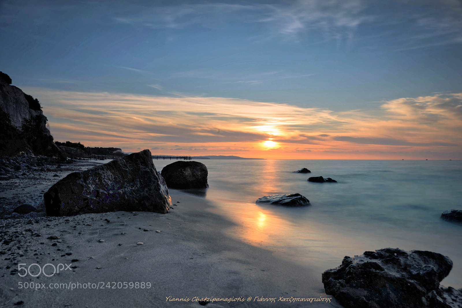 Nikon D810 sample photo. Sunset colours in aegean photography