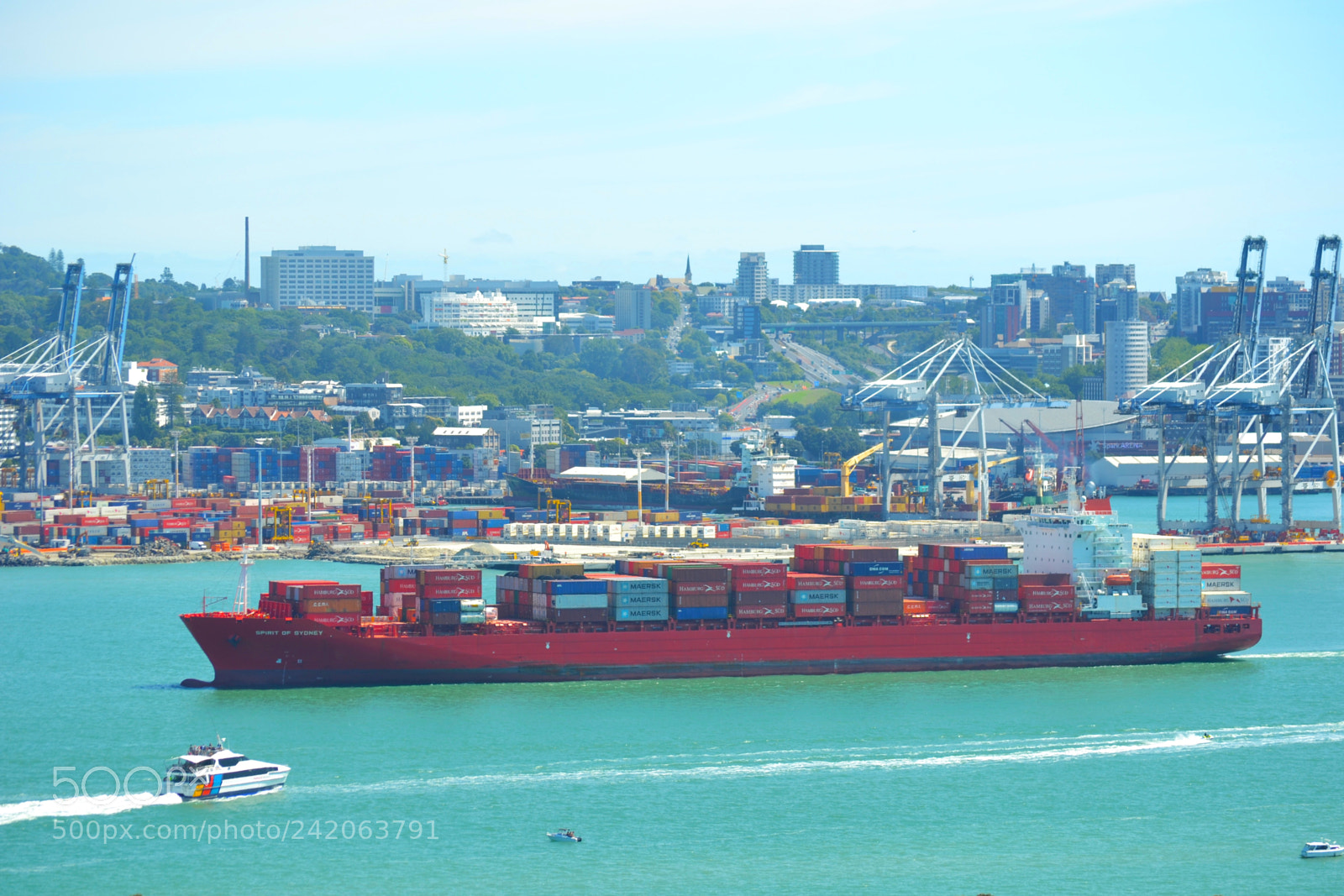 Nikon D3100 sample photo. Container ship domination photography