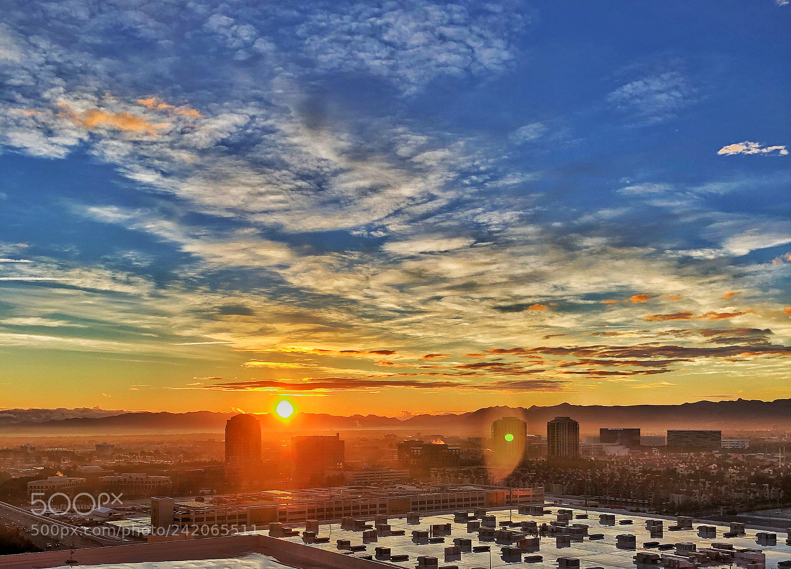 Apple iPhone X sample photo. Sunrise in las vegas photography
