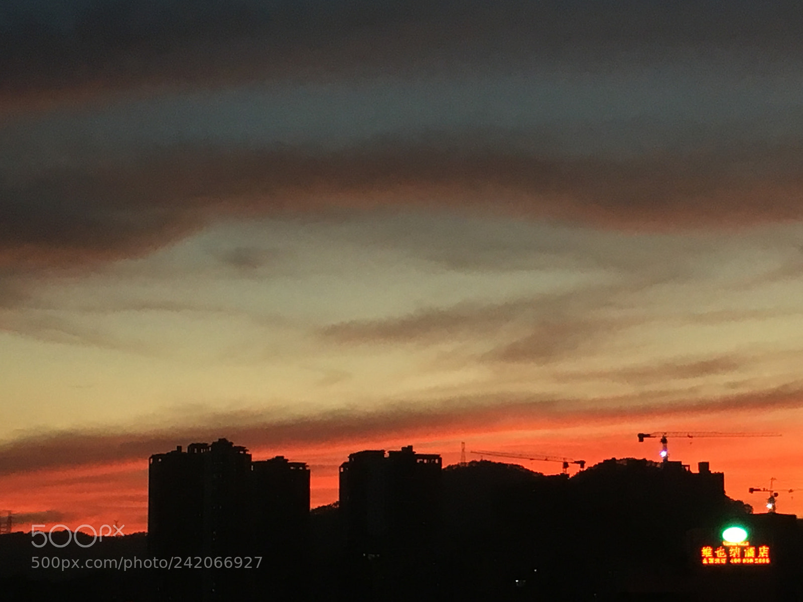 Apple iPhone 6s sample photo. Nightfall photography