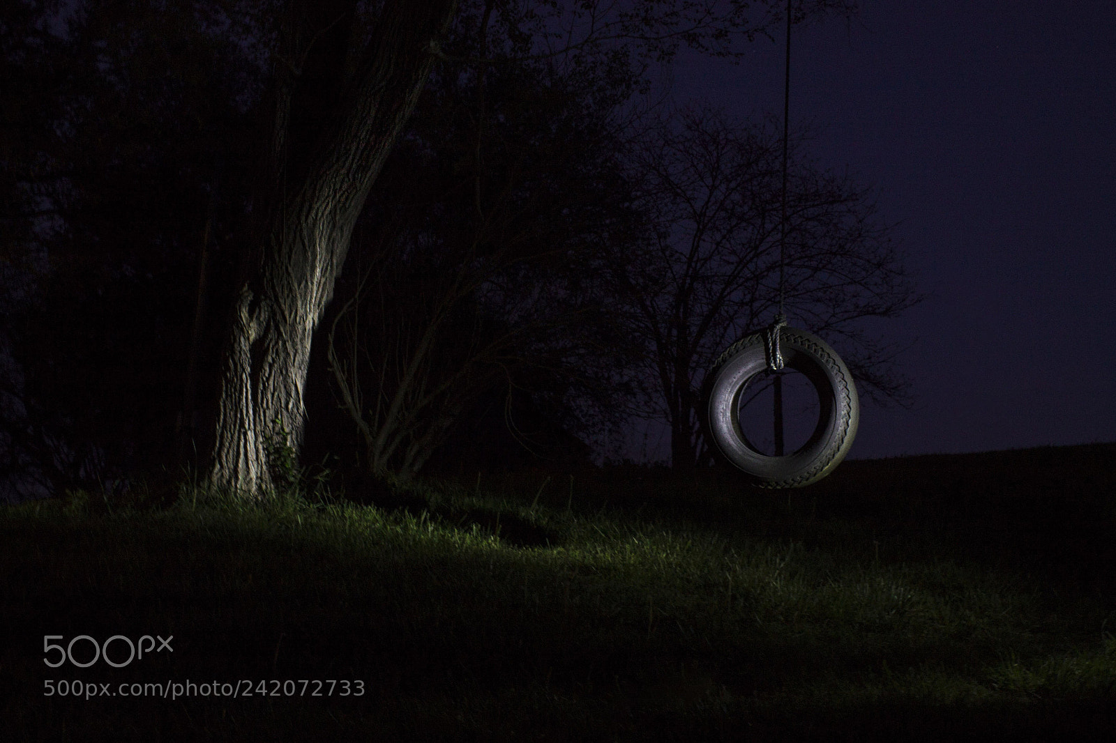 Canon EOS 1100D (EOS Rebel T3 / EOS Kiss X50) sample photo. Midnight tire swing photography