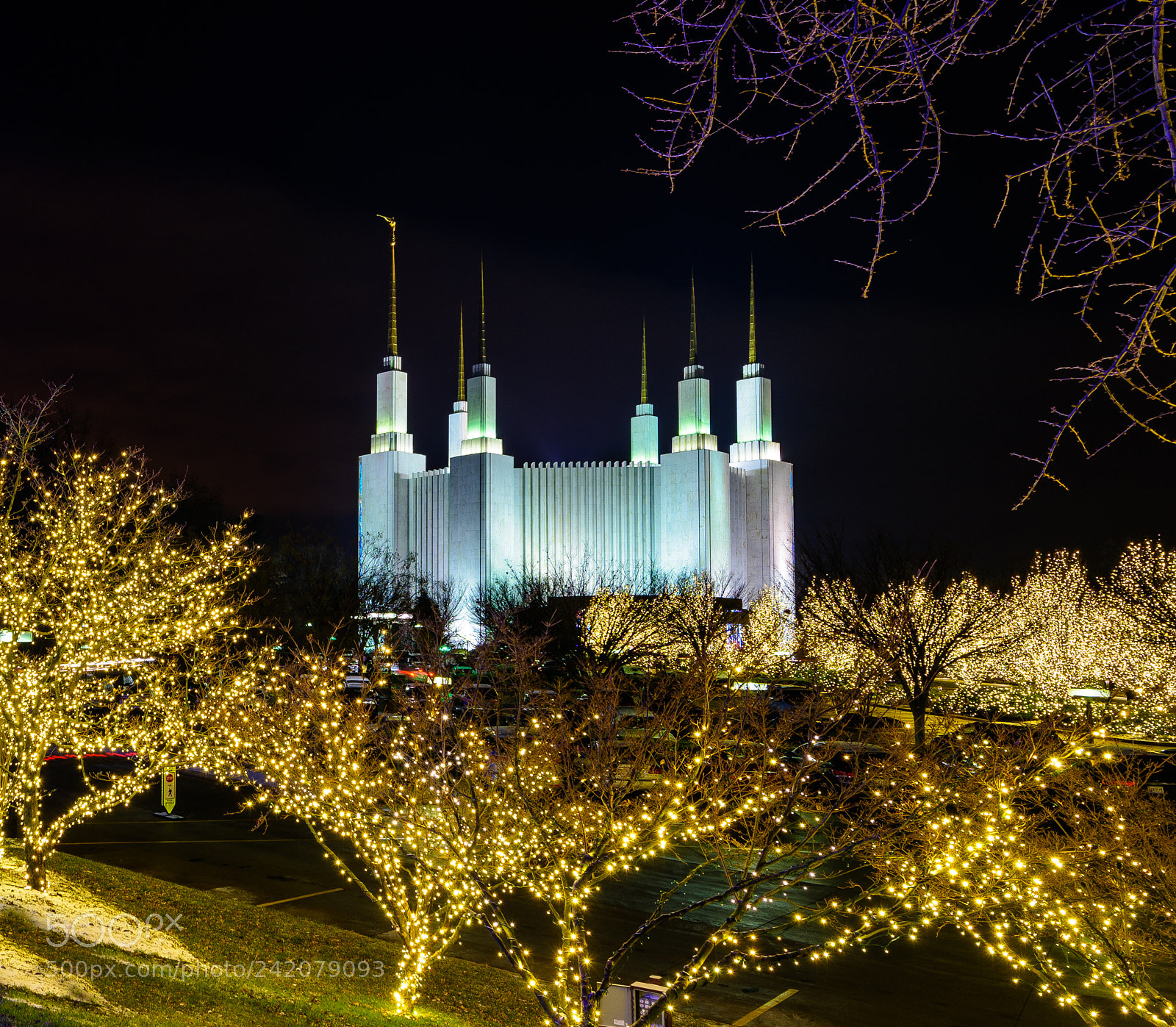 Nikon D810 sample photo. Christmas lights at mormon photography