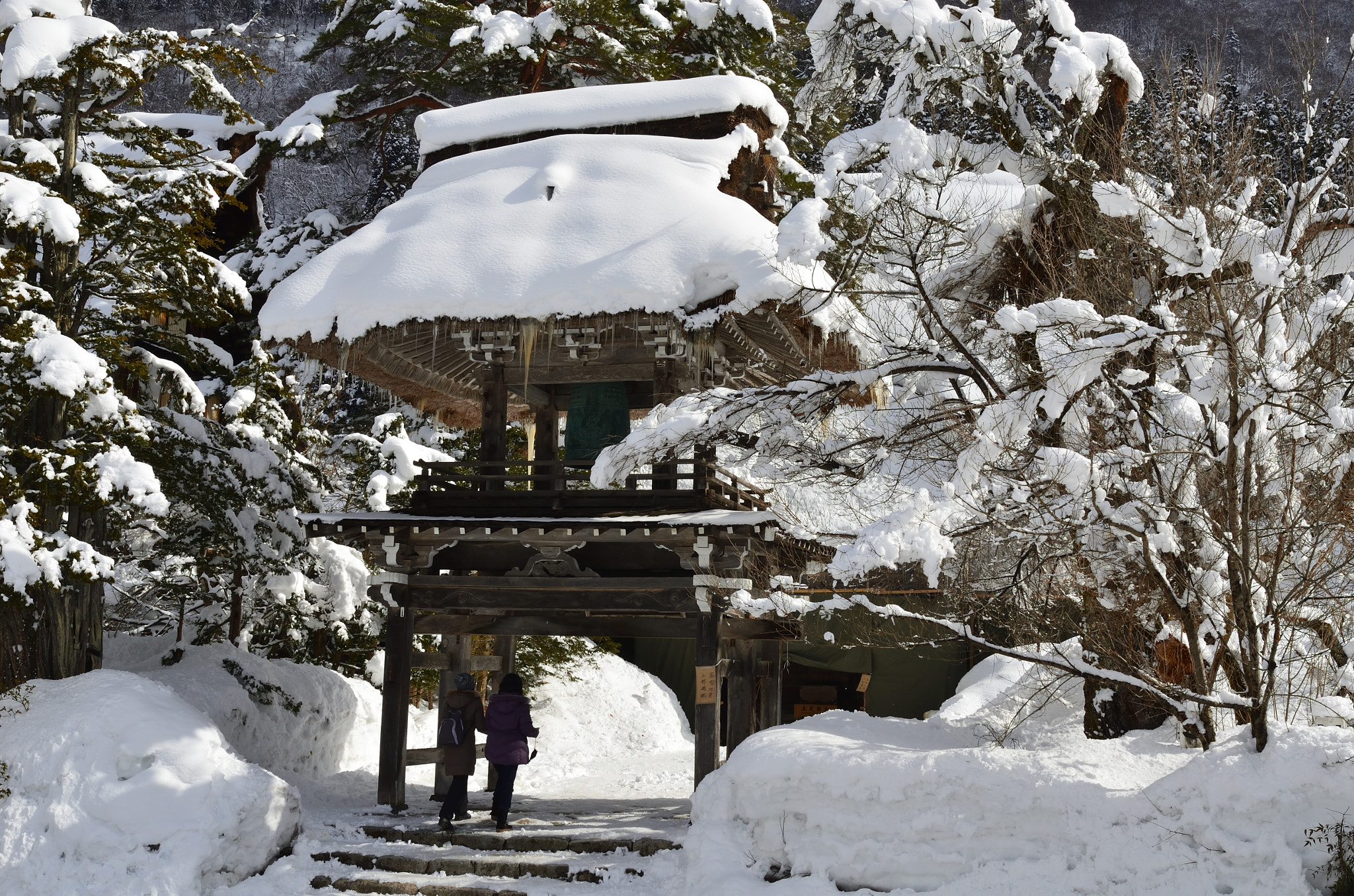 Nikon D7000 sample photo. 飛騨白川郷　明善寺鐘楼門 photography