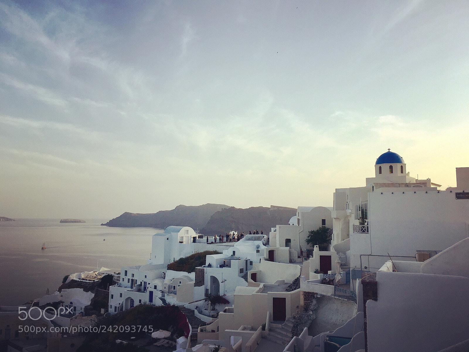 Apple iPhone 6s Plus sample photo. Beautiful evening at santorini photography
