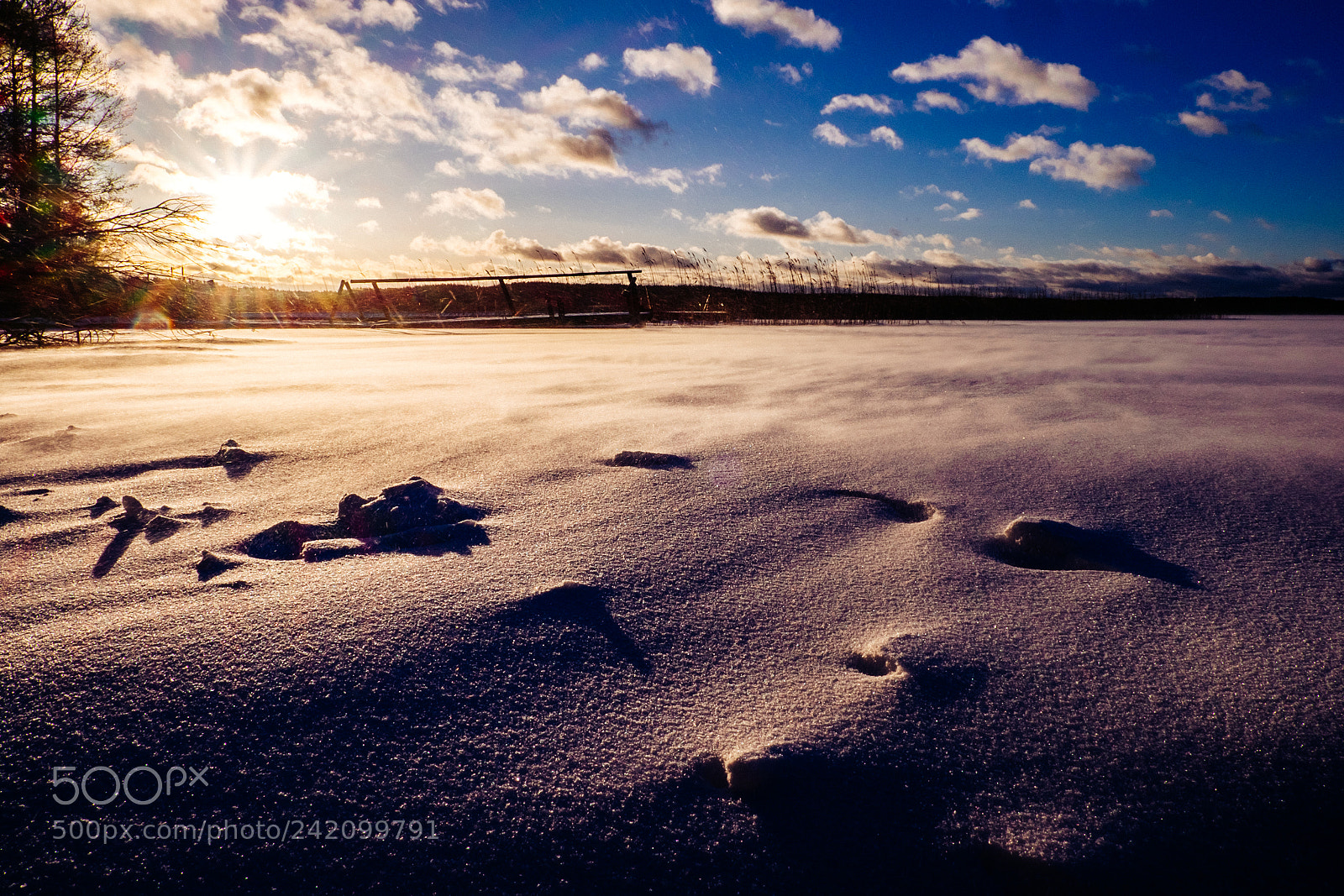 Fujifilm X-T1 sample photo. Snowy lake photography