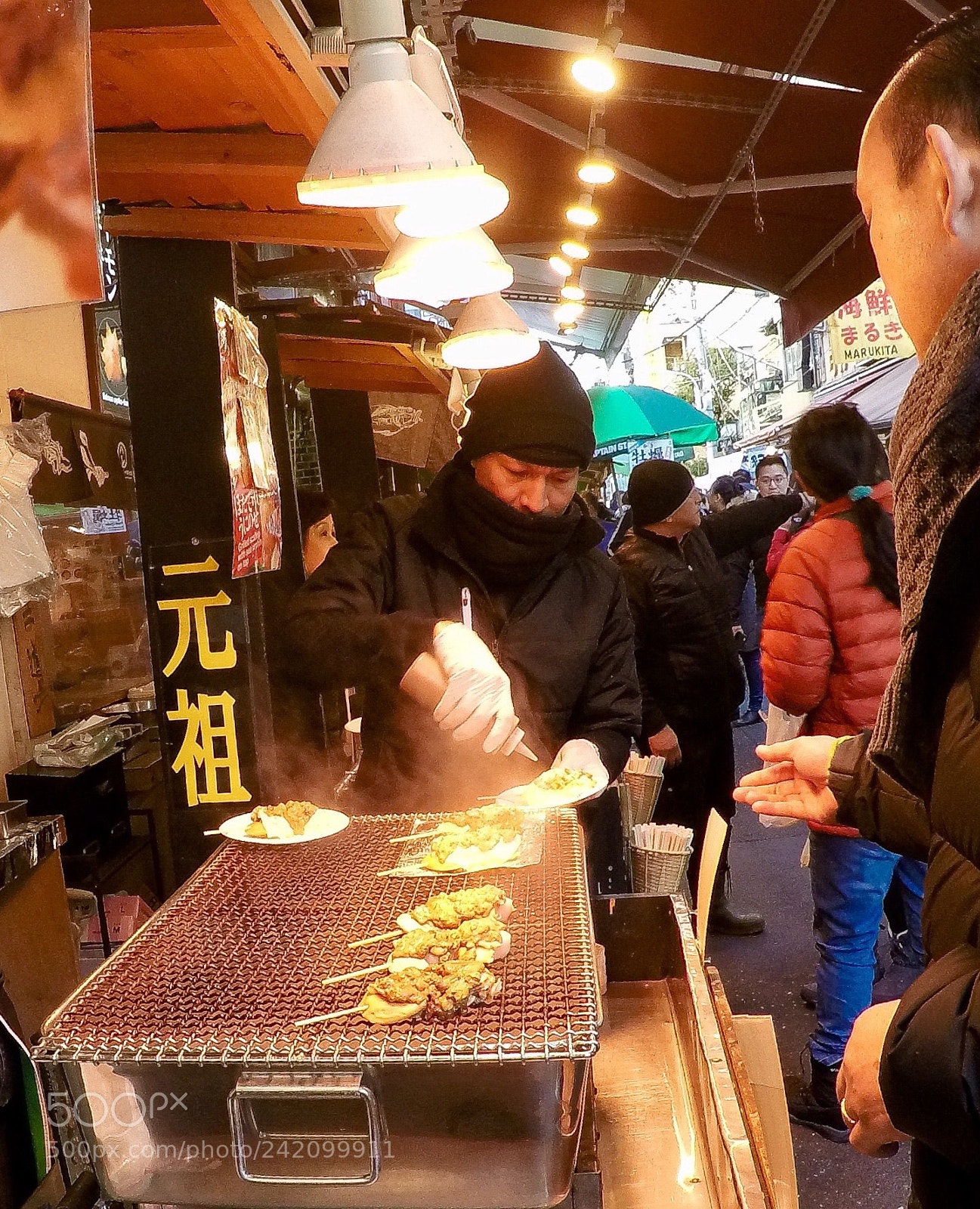 GoPro HERO4 Silver sample photo. Street food at tsukiji photography