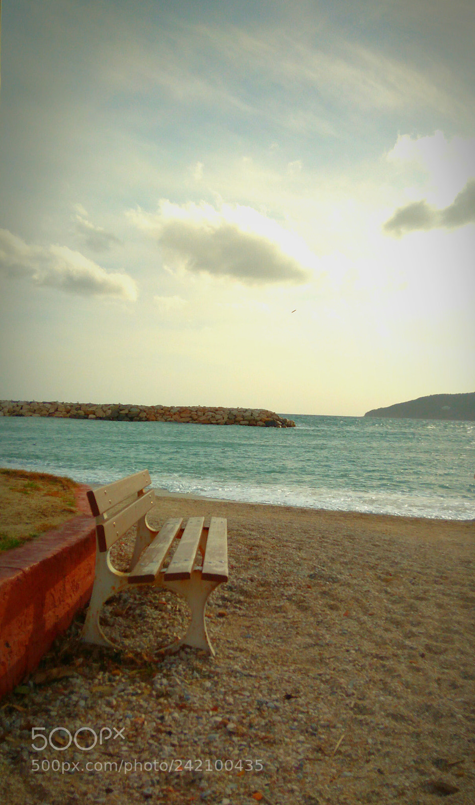 ASUS ZenFone 3 Max (ZC553KL) sample photo. Bench seaside photography